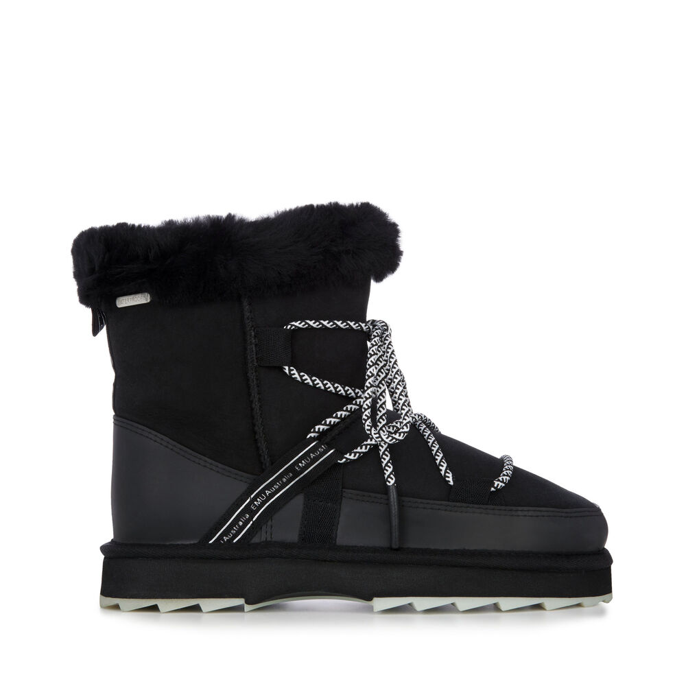 Bottes Emu Blurred Femme Noir | 15976-IGSN