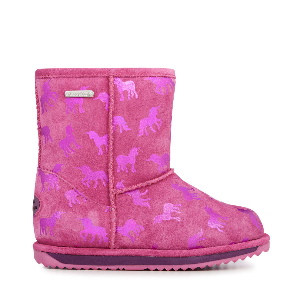 Bottes Emu Rainbow Unicorn Brumby Enfant Rose Foncé | 86390-ACEQ