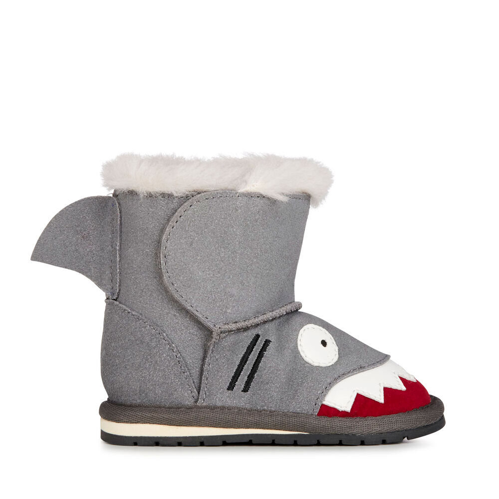 Bottes Emu Shark Walker Babies Enfant Grise | 32764-SOIJ