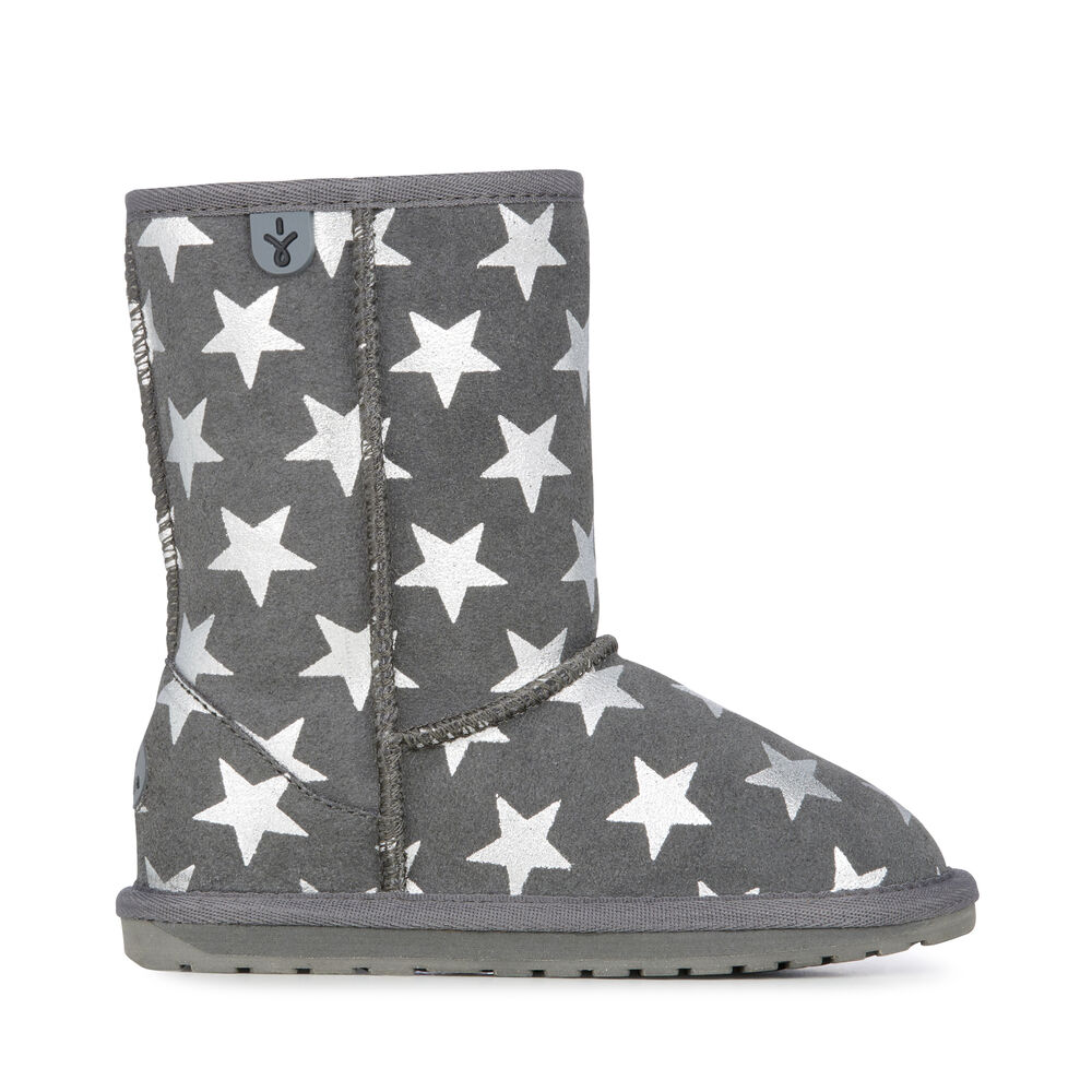 Bottes Emu Starry Night Enfant Grise Foncé | 74136-HJKC