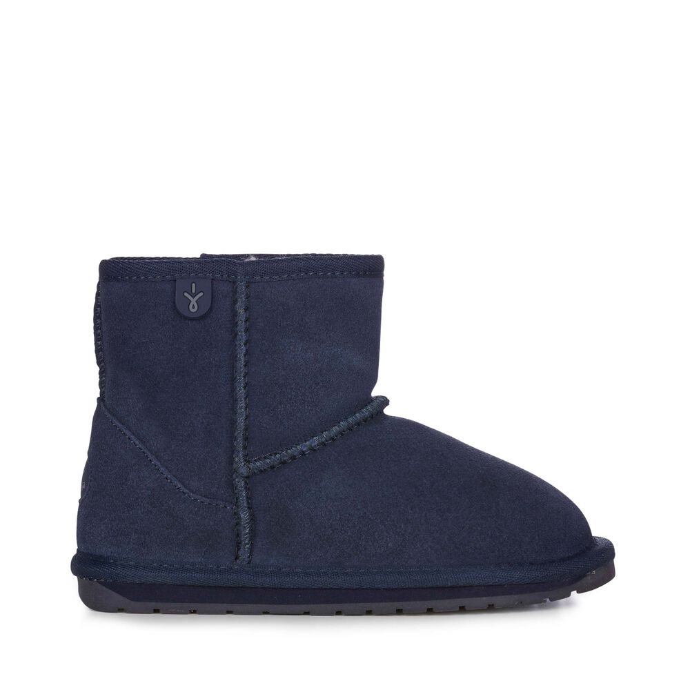 Bottes Emu Wallaby Mini Enfant Bleu Marine | 91428-VSKJ