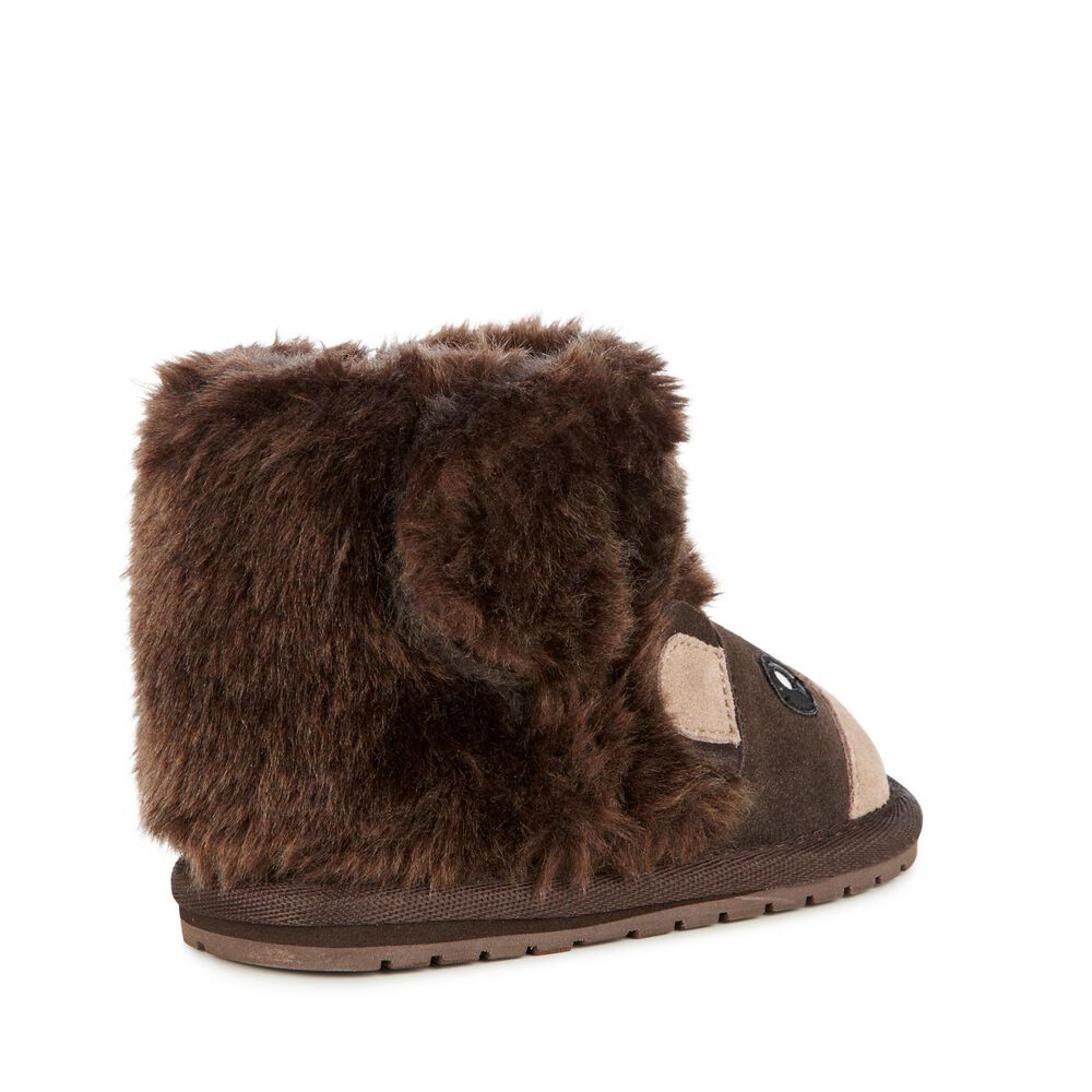 Bottes Emu Bear Walker Babies Enfant Chocolat | 07381-LURY