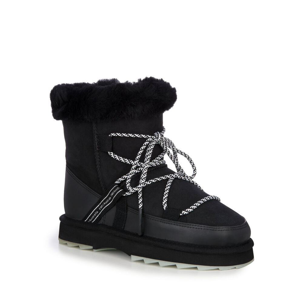 Bottes Emu Blurred Femme Noir | 15976-IGSN