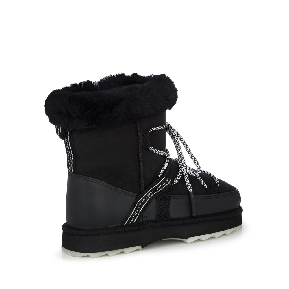 Bottes Emu Blurred Femme Noir | 15976-IGSN