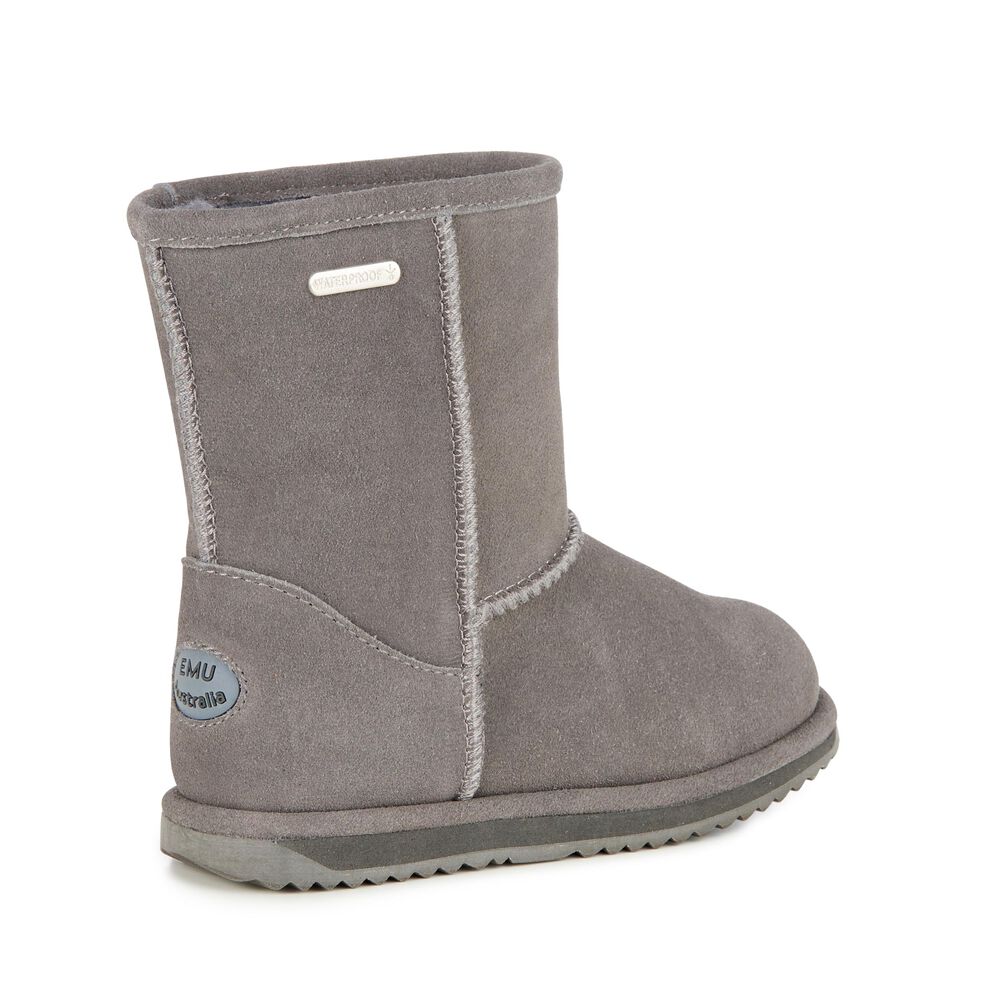 Bottes Emu Brumby Lo Enfant Grise Foncé | 83162-TOKE