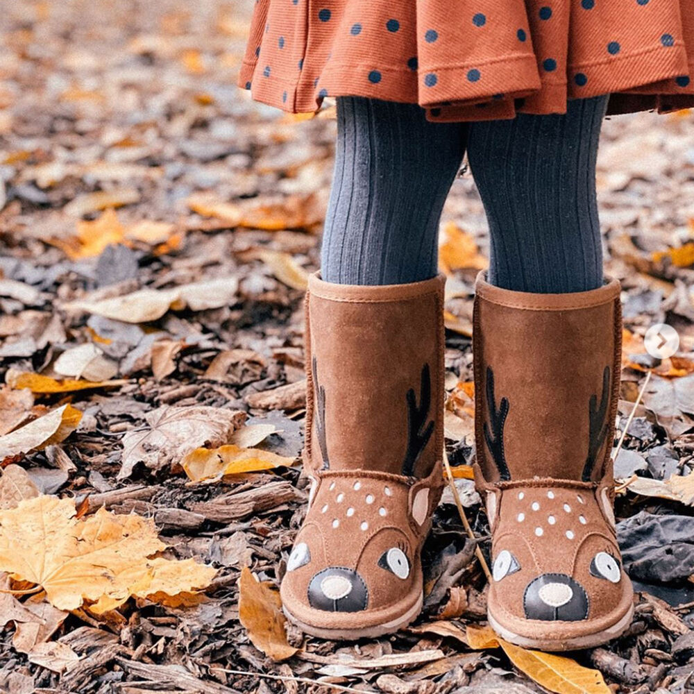 Bottes Emu Deer Enfant Marron | 19670-WIBG