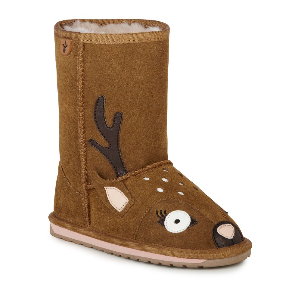 Bottes Emu Deer Enfant Marron | 19670-WIBG