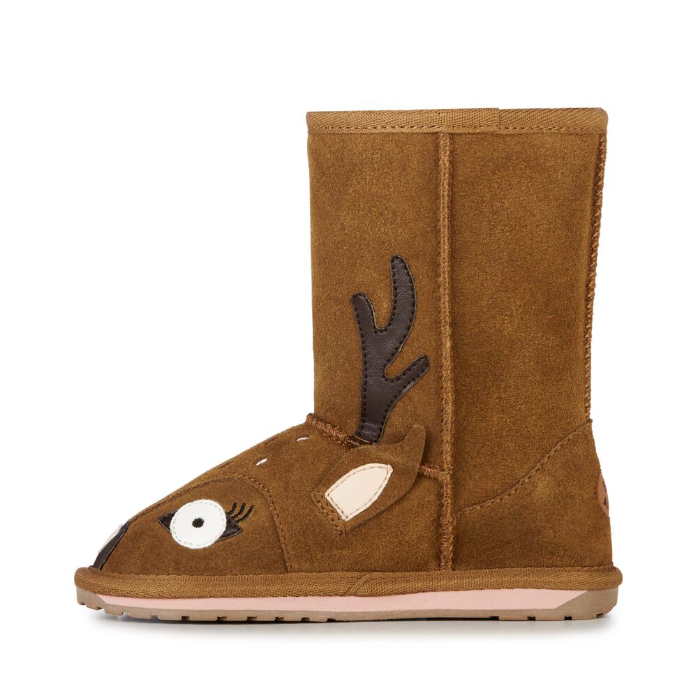 Bottes Emu Deer Enfant Marron | 19670-WIBG