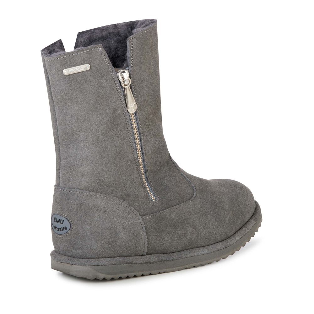 Bottes Emu Gravelly Enfant Grise Foncé | 49526-XIST