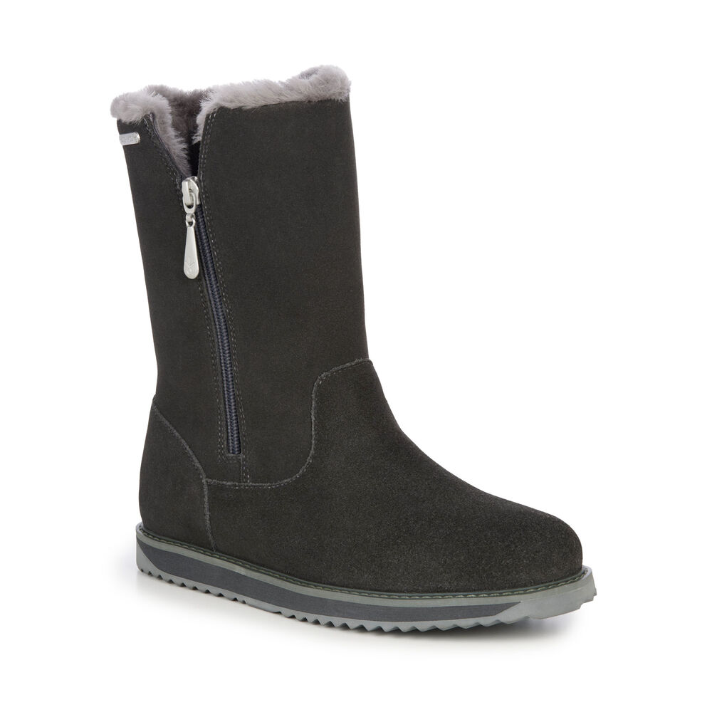 Bottes Emu Gravelly Femme Grise Foncé | 19043-CVZB