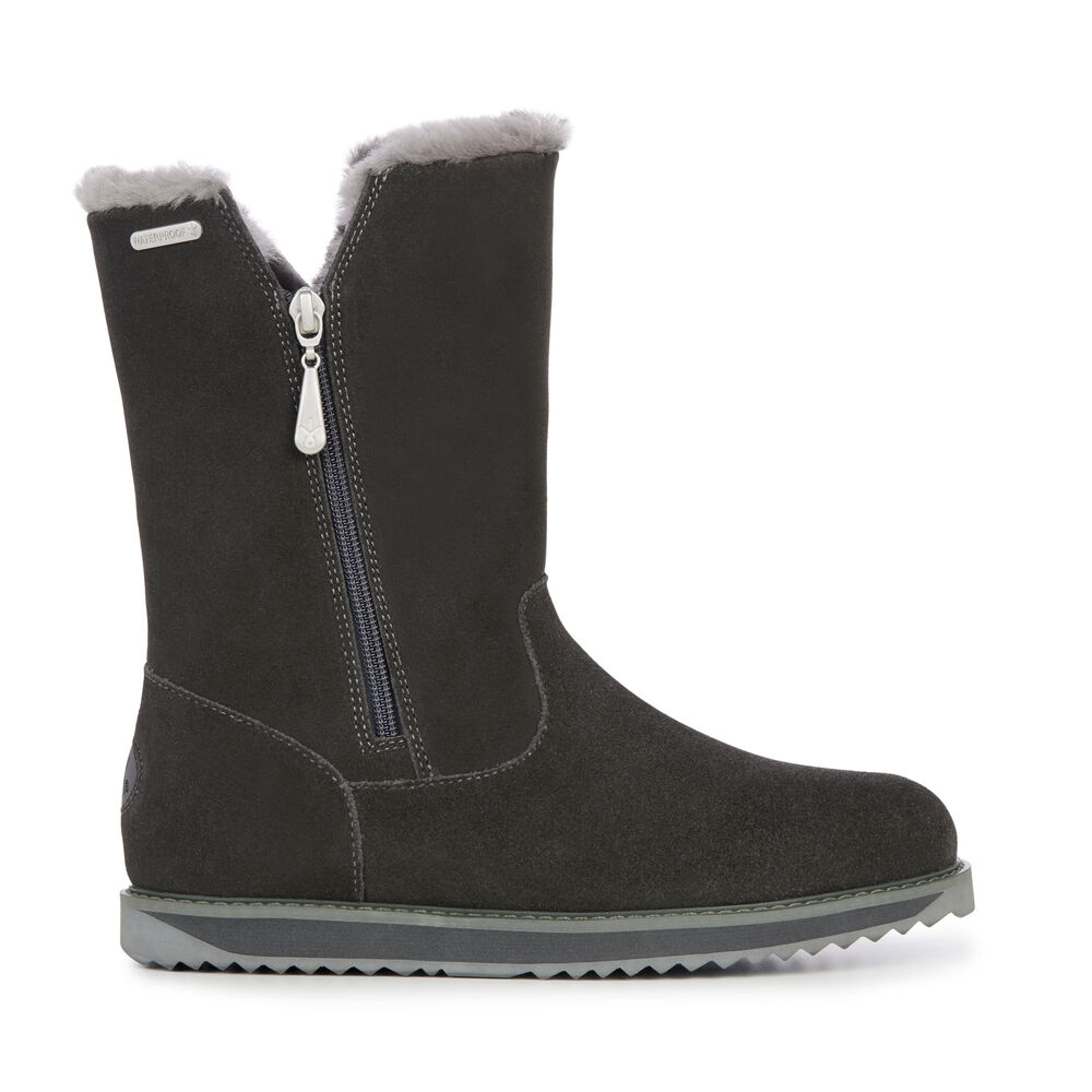 Bottes Emu Gravelly Femme Grise Foncé | 19043-CVZB