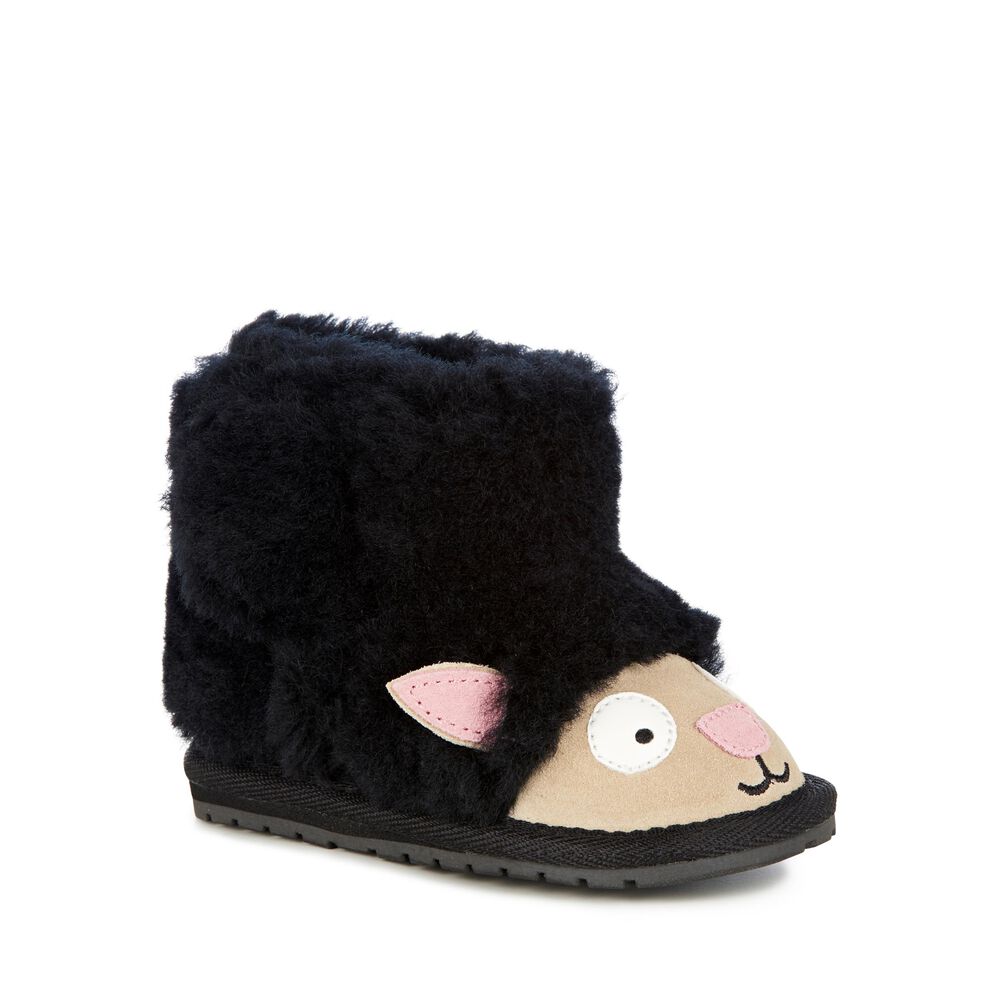 Bottes Emu Lamb Walker Babies Enfant Noir | 30154-PRCE