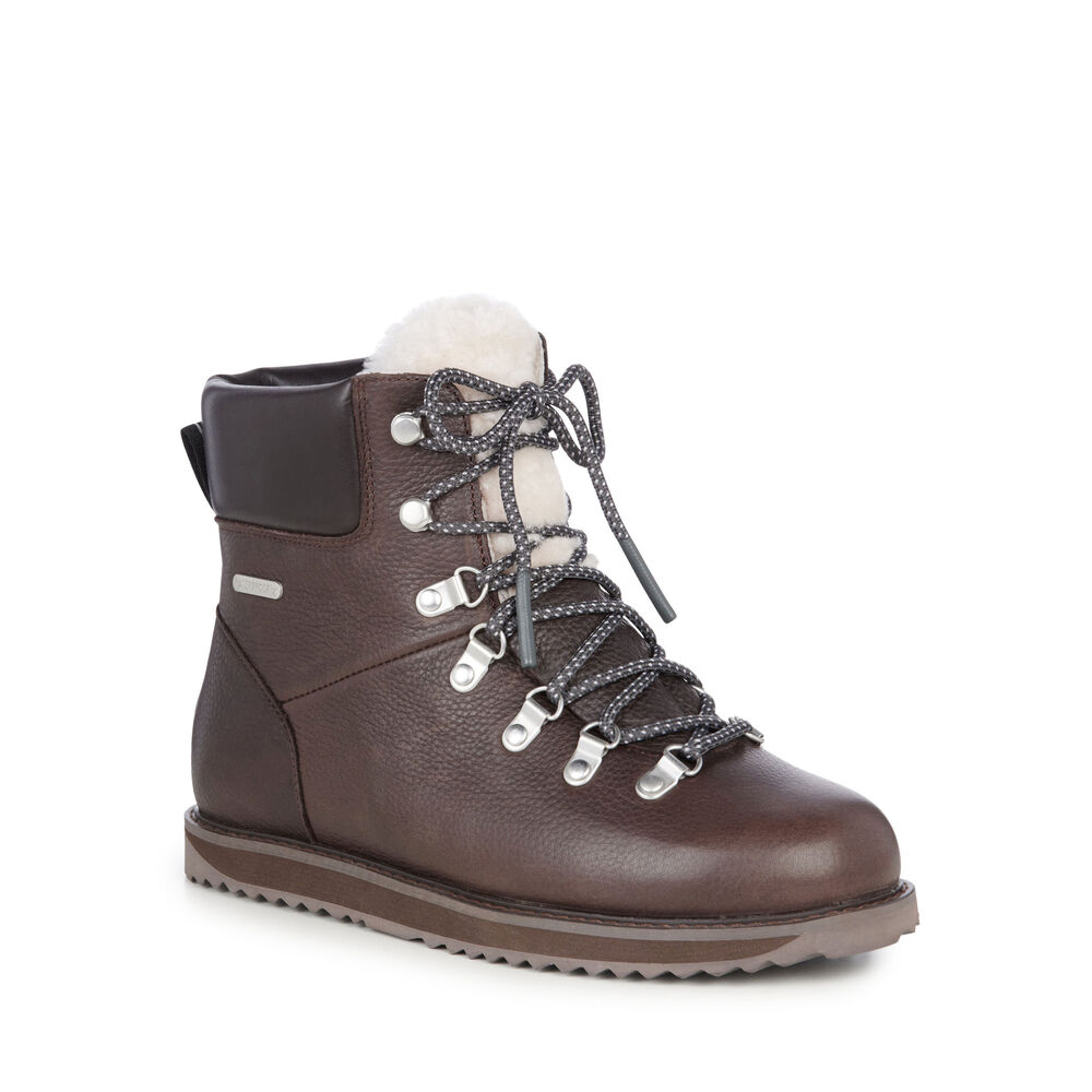 Bottes Emu Larawag Femme Chocolat | 32078-FVMS