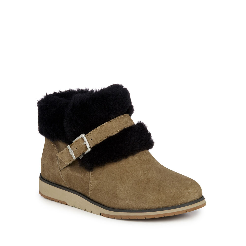 Bottes Emu Oxley Fur Cuff Femme Marron | 10579-MGUV