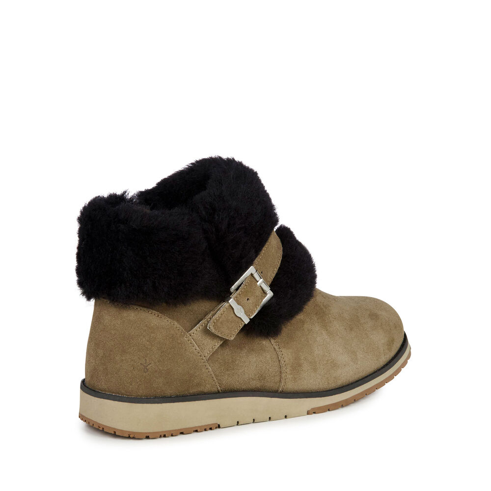 Bottes Emu Oxley Fur Cuff Femme Marron | 10579-MGUV