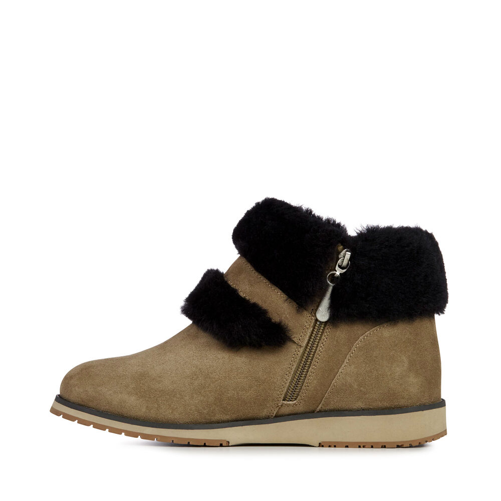 Bottes Emu Oxley Fur Cuff Femme Marron | 10579-MGUV