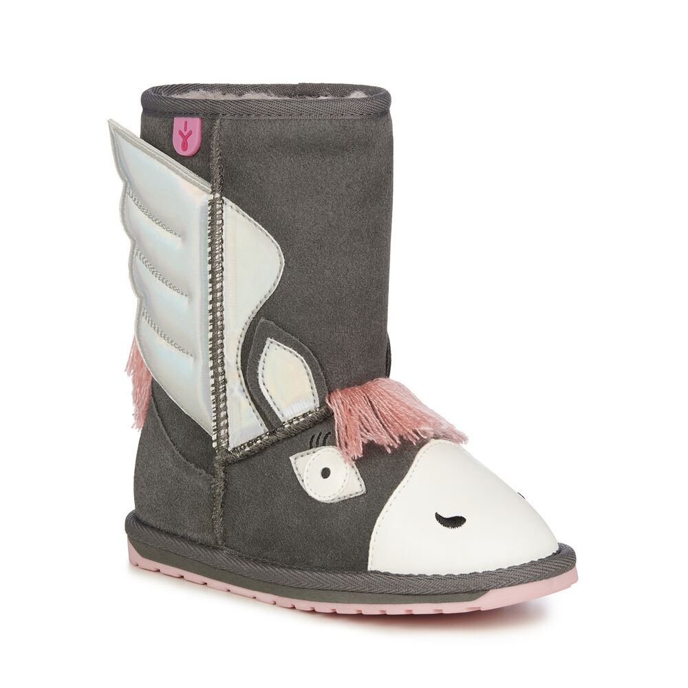 Bottes Emu Pegasus Enfant Grise Foncé | 13297-BYXI