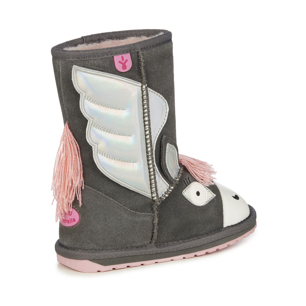 Bottes Emu Pegasus Enfant Grise Foncé | 13297-BYXI