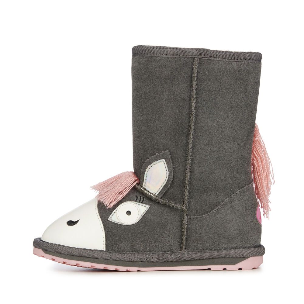 Bottes Emu Pegasus Enfant Grise Foncé | 13297-BYXI