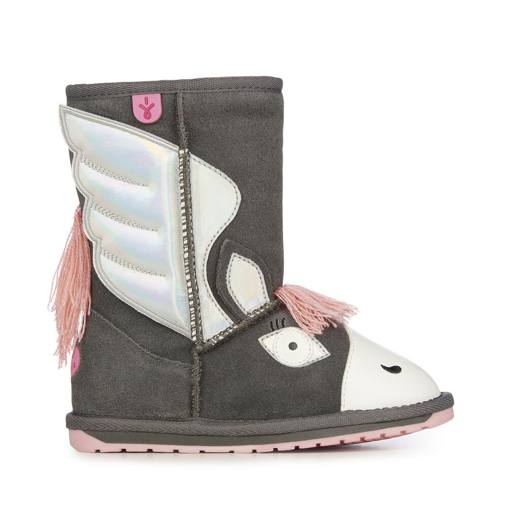 Bottes Emu Pegasus Enfant Grise Foncé | 13297-BYXI