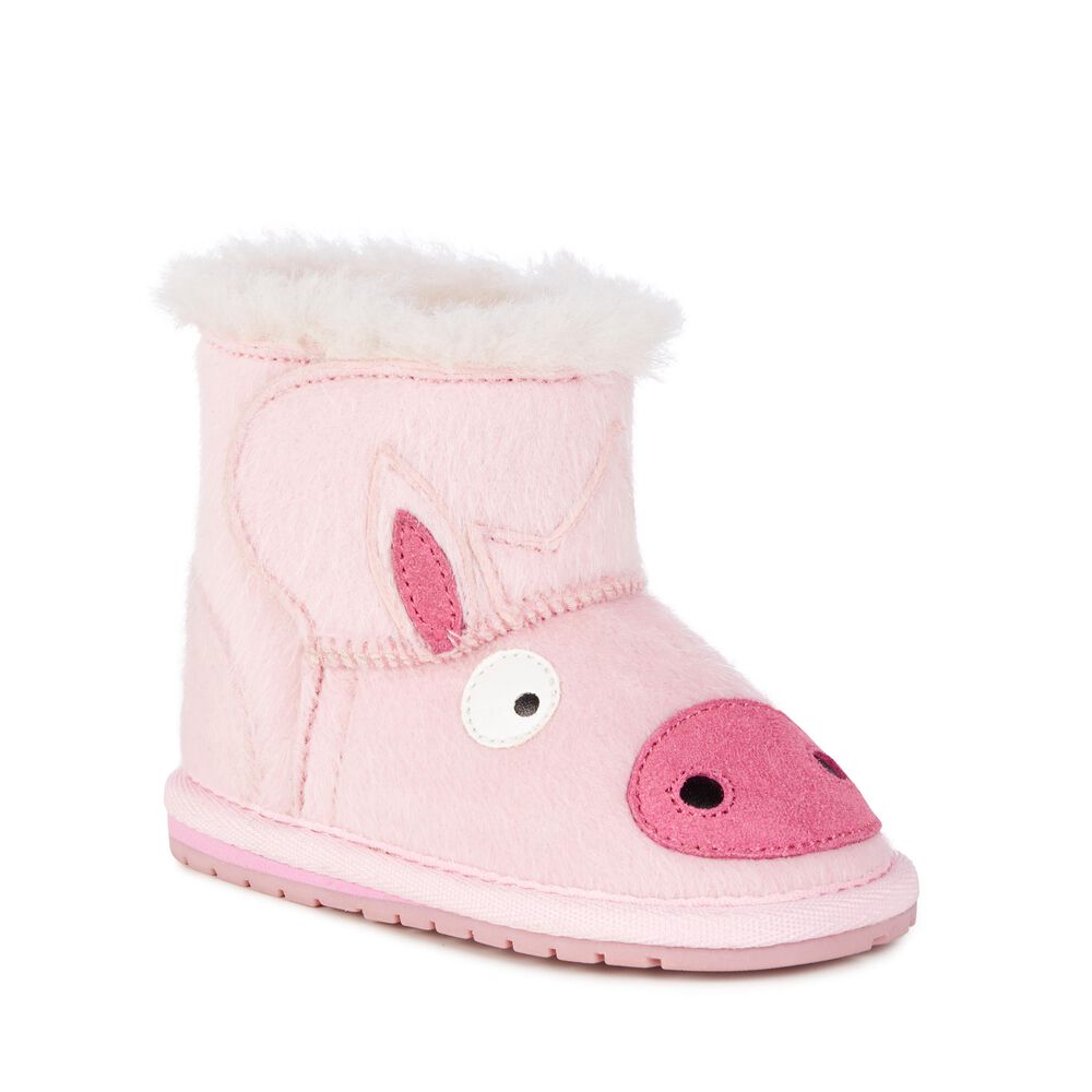 Bottes Emu Piggy Walker Babies Enfant Rose | 15403-CRIF