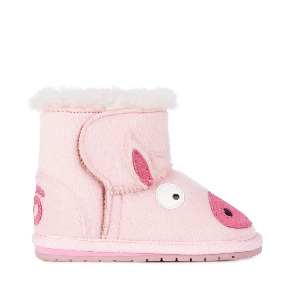 Bottes Emu Piggy Walker Babies Enfant Rose | 15403-CRIF