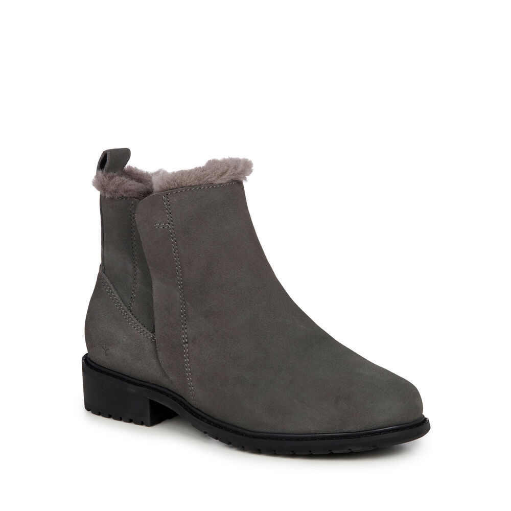 Bottes Emu Pioneer Femme Grise Foncé | 98623-DWAU