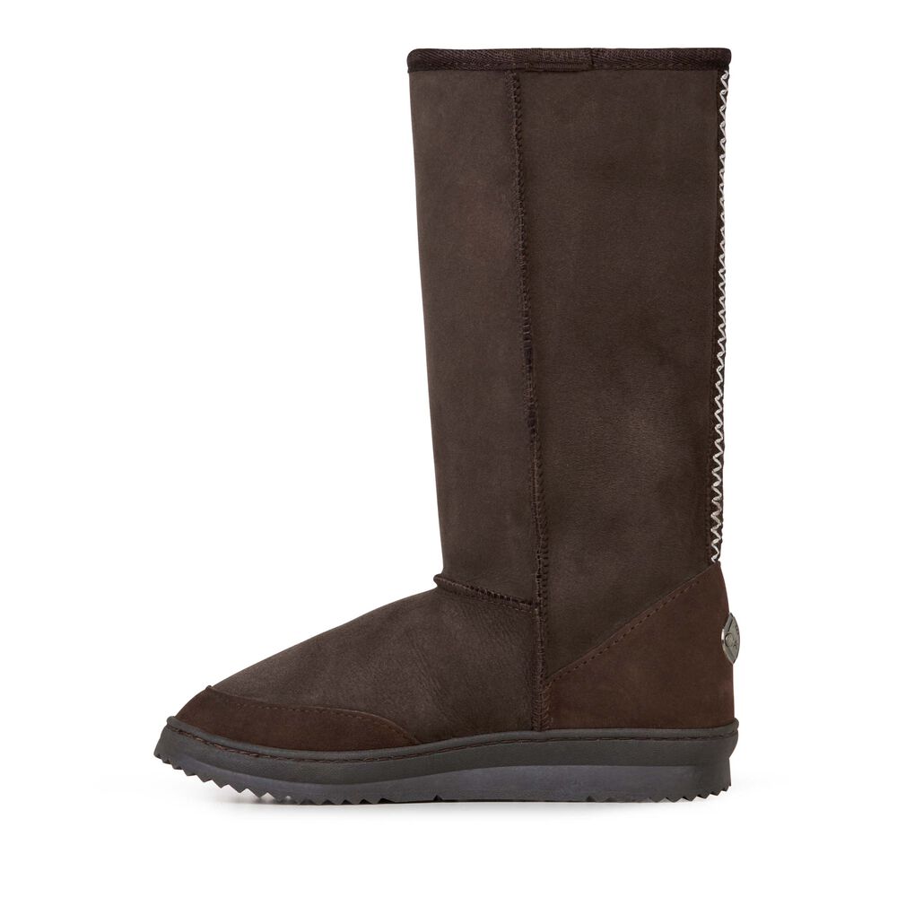 Bottes Emu Platinum Outback Hi Femme Chocolat | 64507-QSOD