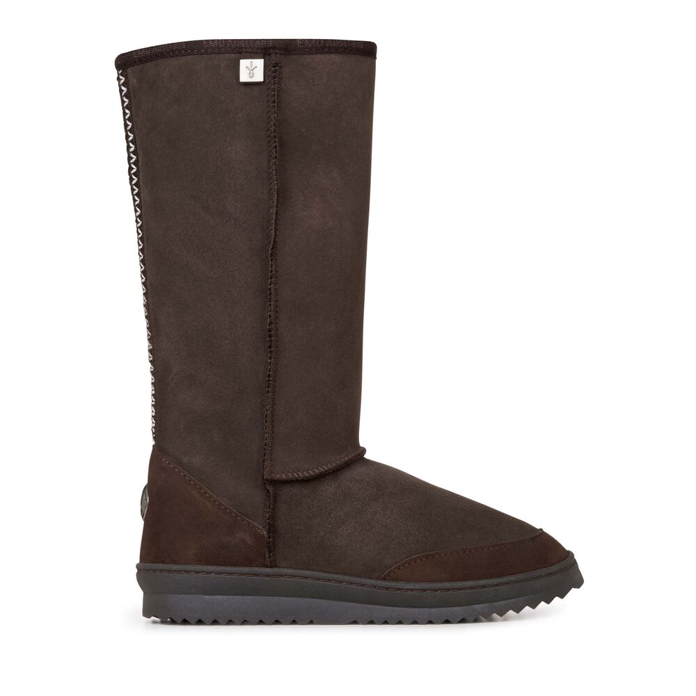 Bottes Emu Platinum Outback Hi Femme Chocolat | 64507-QSOD