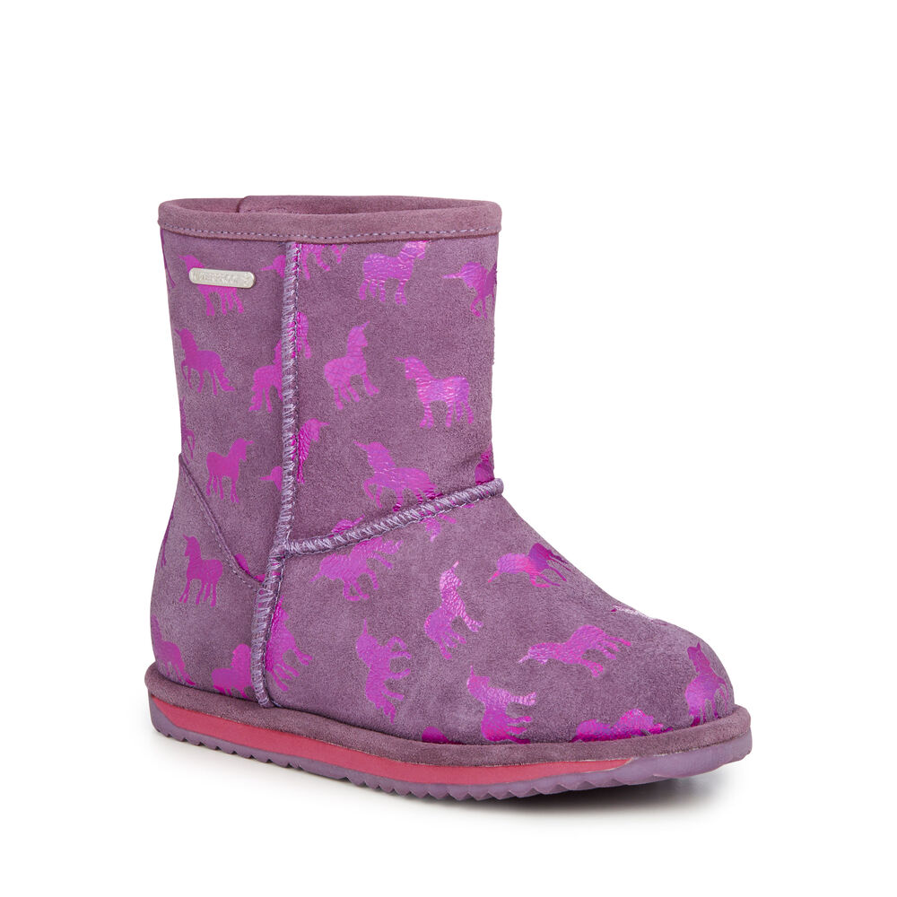 Bottes Emu Rainbow Unicorn Brumby Enfant Violette | 26905-RNPA