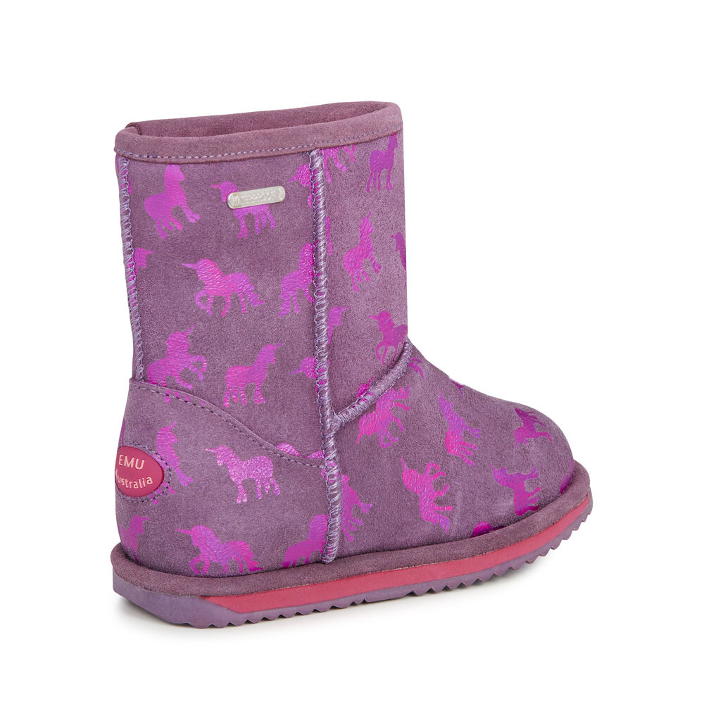 Bottes Emu Rainbow Unicorn Brumby Enfant Violette | 26905-RNPA