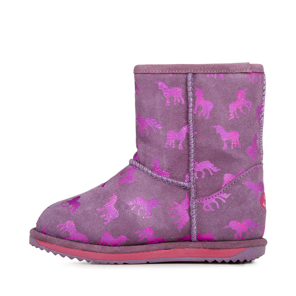 Bottes Emu Rainbow Unicorn Brumby Enfant Violette | 26905-RNPA