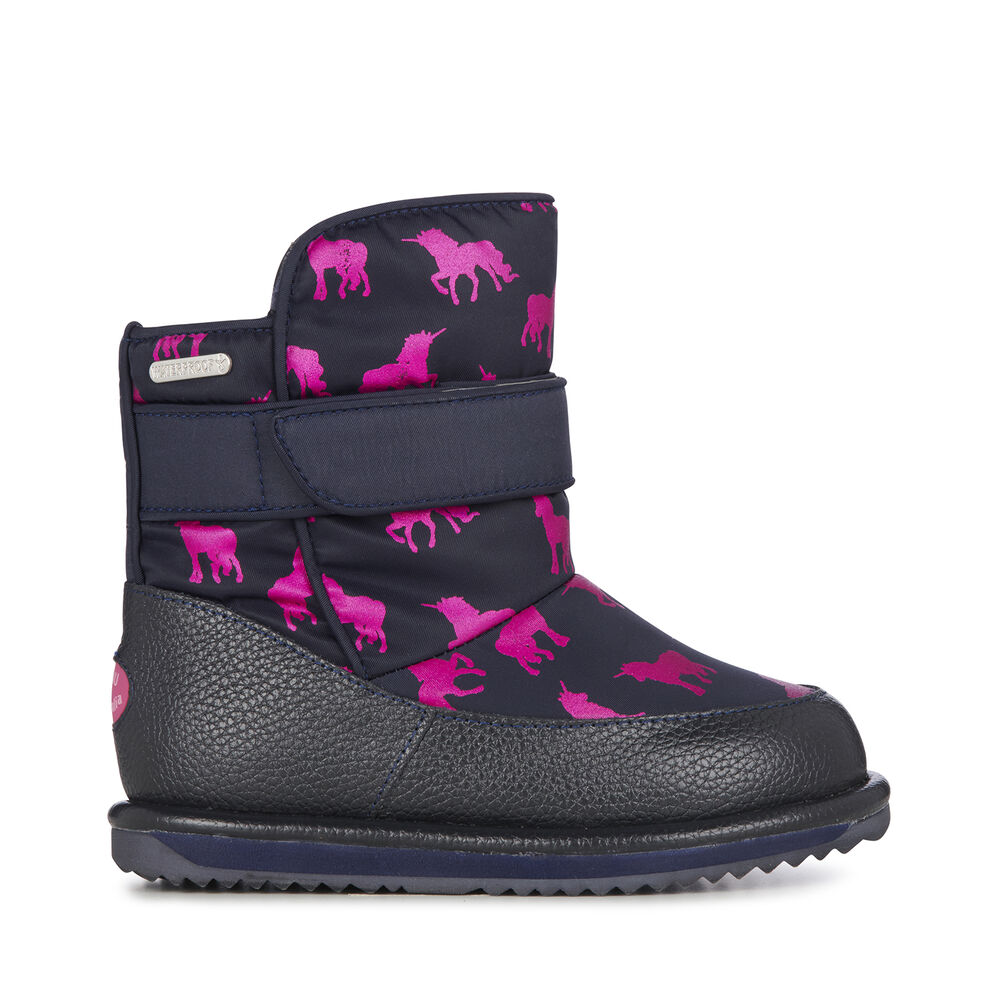 Bottes Emu Rainbow Unicorn Roth Enfant Bleu Marine | 61843-OPAL