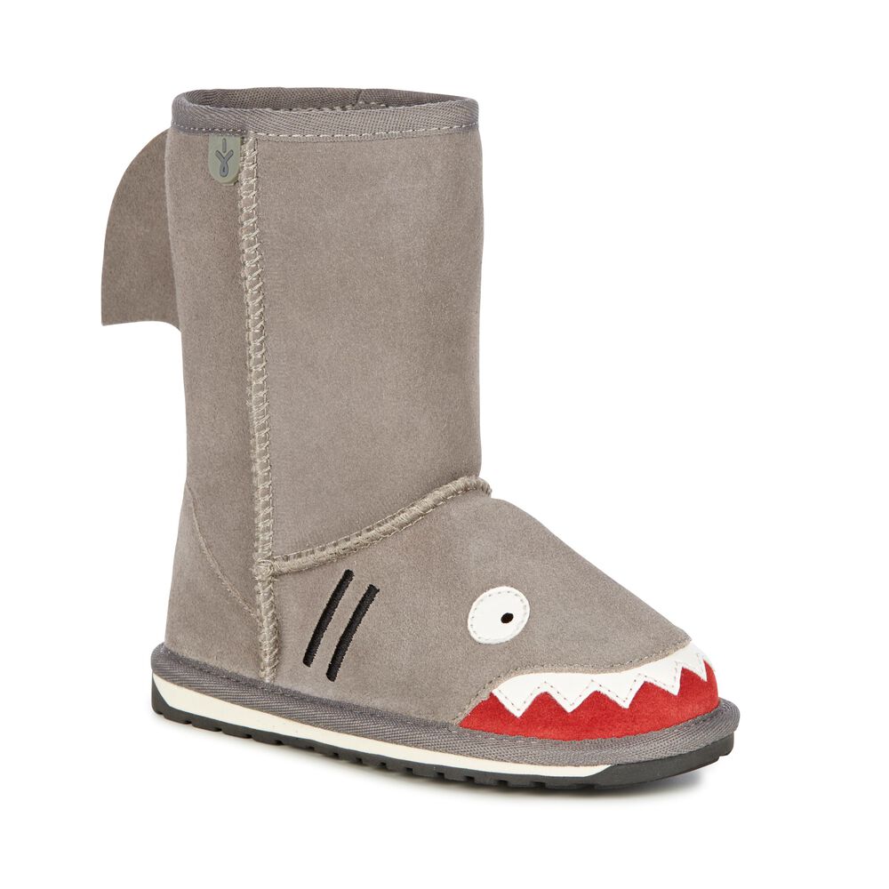 Bottes Emu Shark Enfant Grise | 38975-JXFH