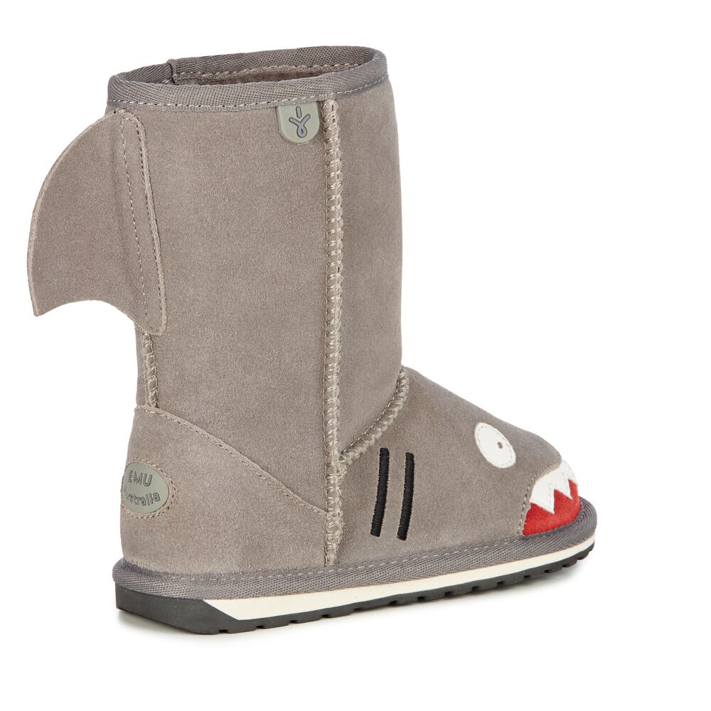 Bottes Emu Shark Enfant Grise | 38975-JXFH