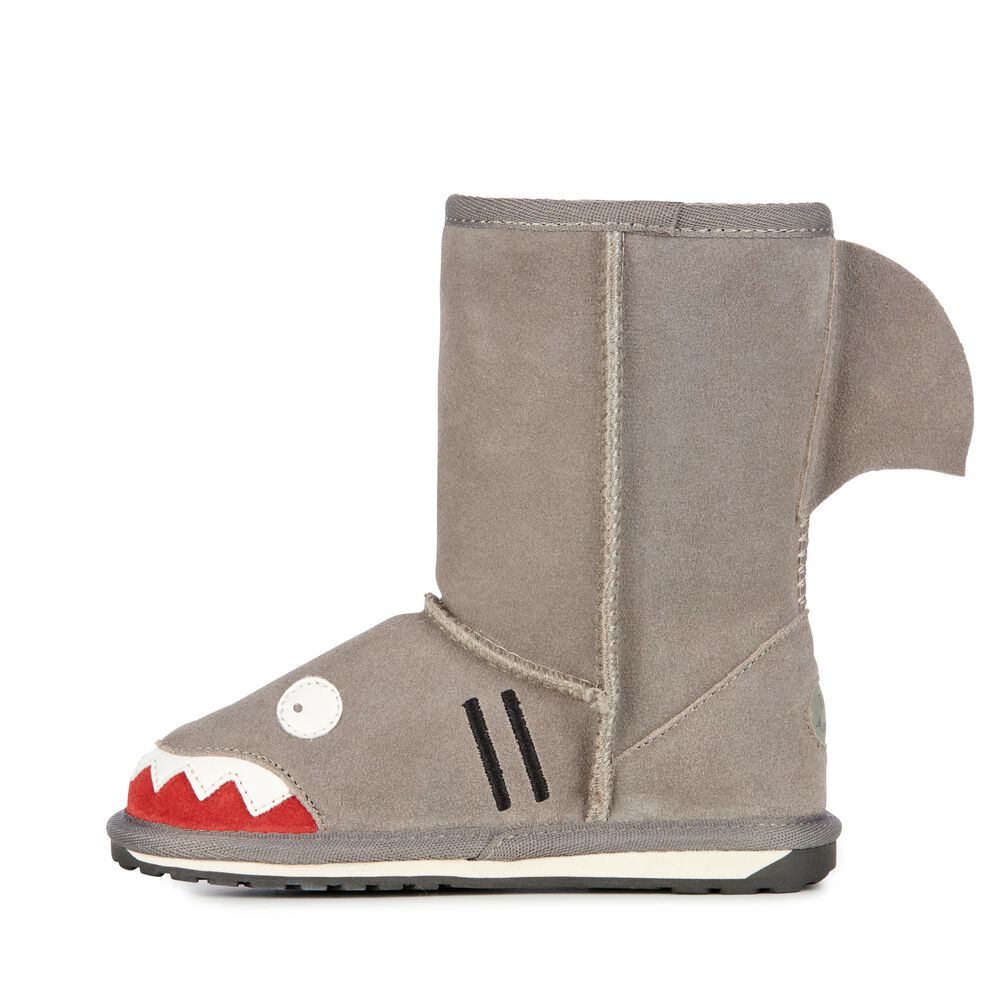 Bottes Emu Shark Enfant Grise | 38975-JXFH