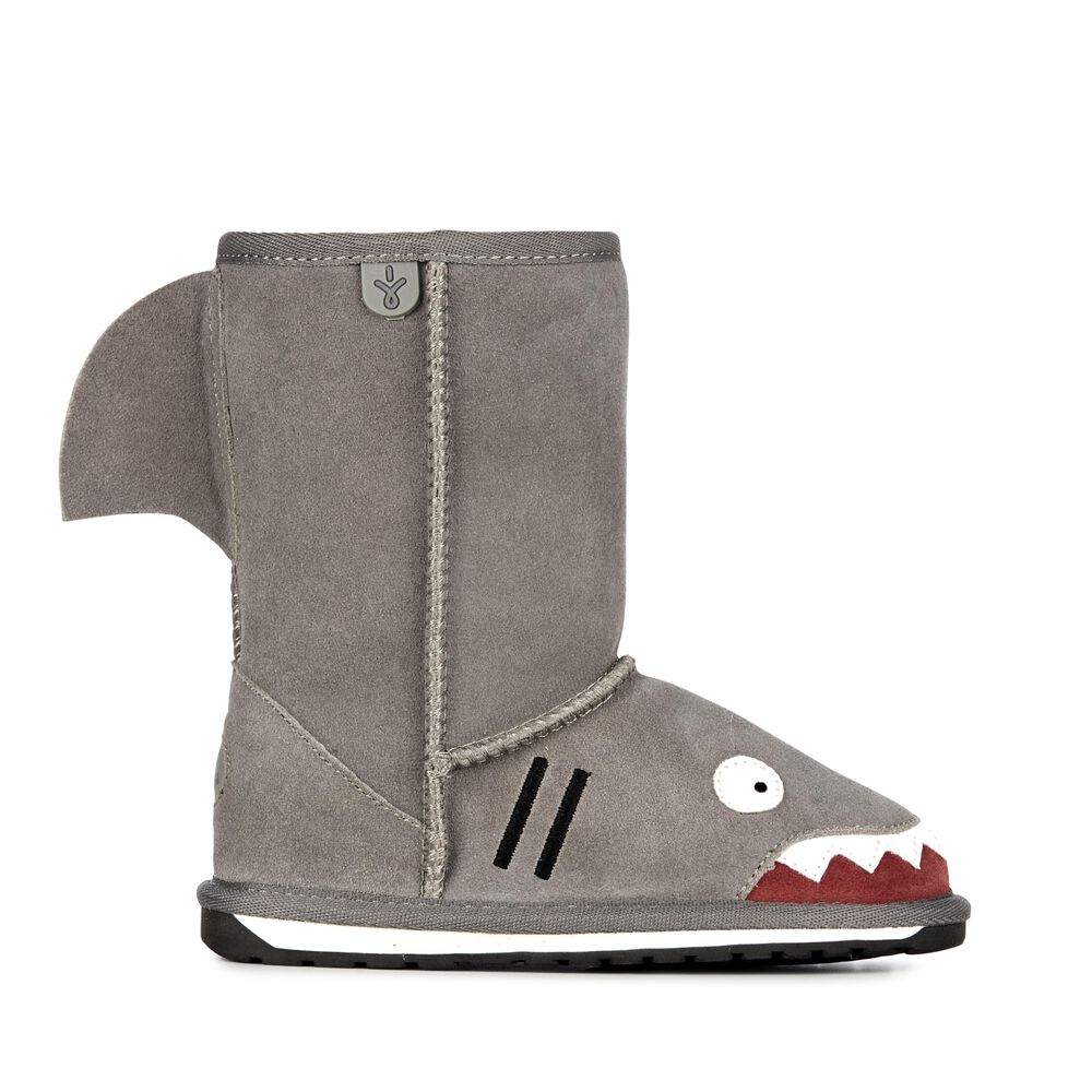 Bottes Emu Shark Enfant Grise | 38975-JXFH