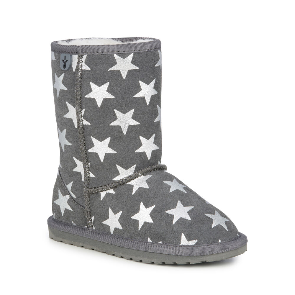 Bottes Emu Starry Night Enfant Grise Foncé | 74136-HJKC