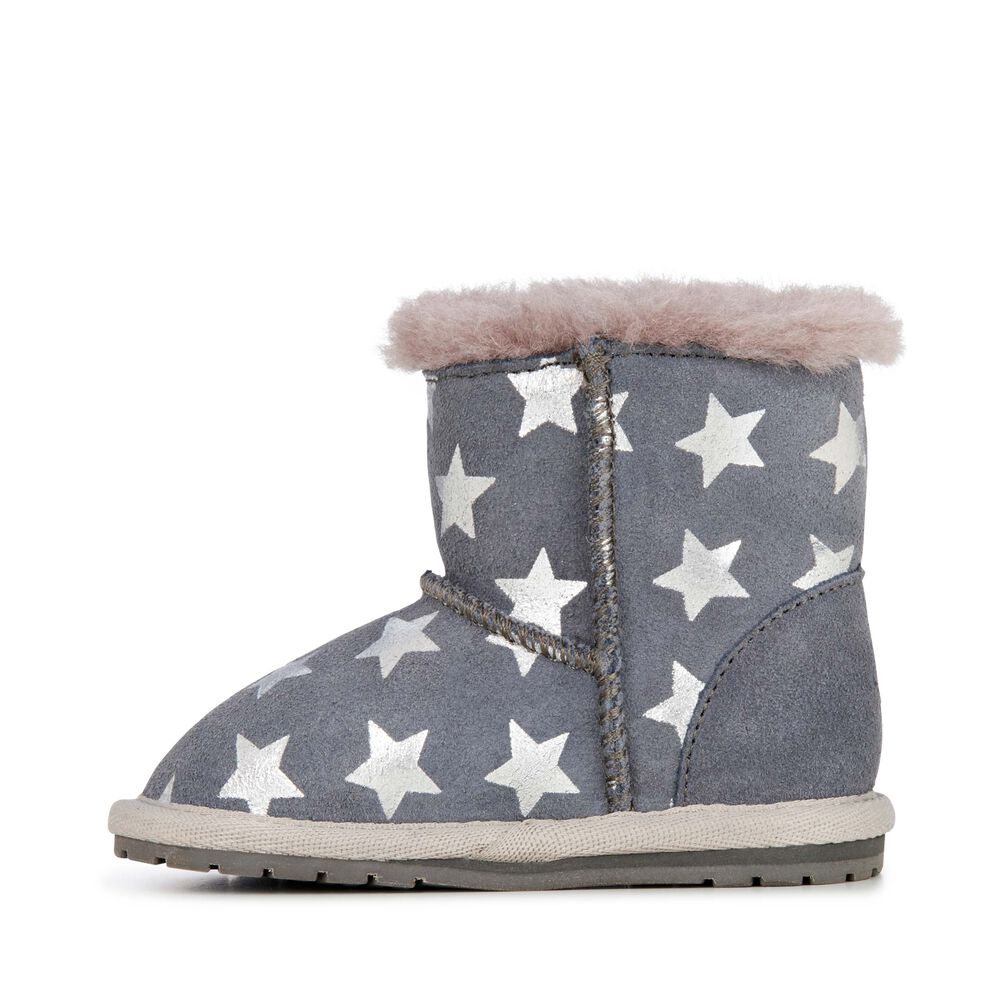 Bottes Emu Toddle Starry Night Babies Enfant Grise Foncé | 20658-HCGW