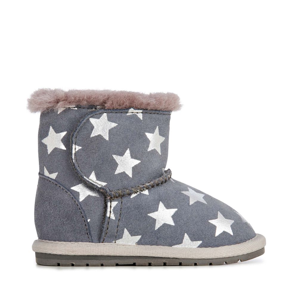 Bottes Emu Toddle Starry Night Babies Enfant Grise Foncé | 20658-HCGW