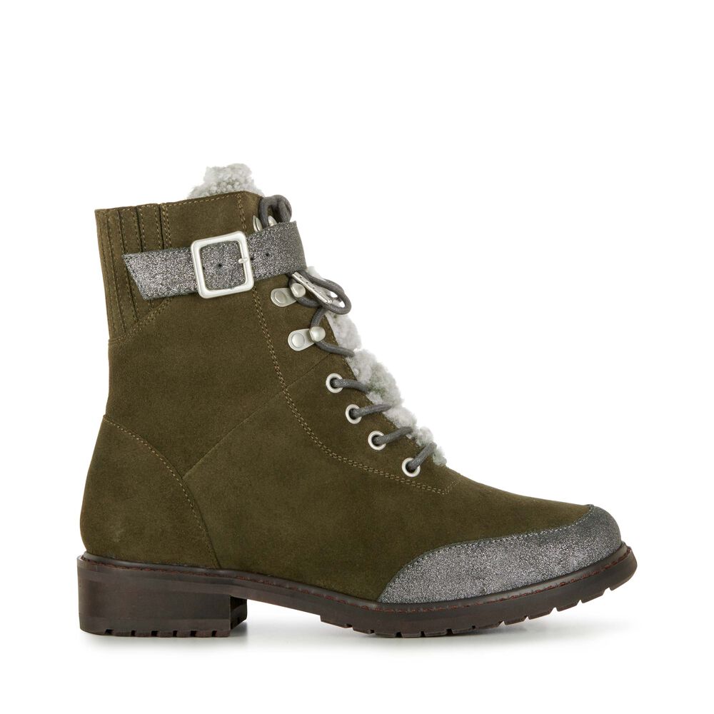 Bottes Emu Waldron Femme Vert Olive Foncé | 06947-XGAJ