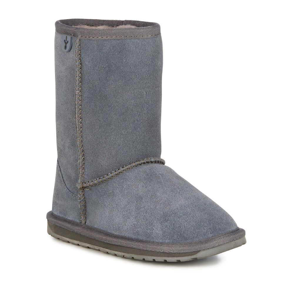 Bottes Emu Wallaby Lo Enfant Grise Foncé | 23058-VPFU