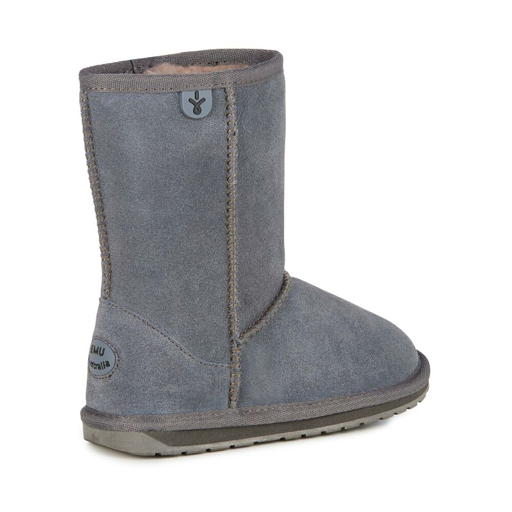 Bottes Emu Wallaby Lo Enfant Grise Foncé | 23058-VPFU