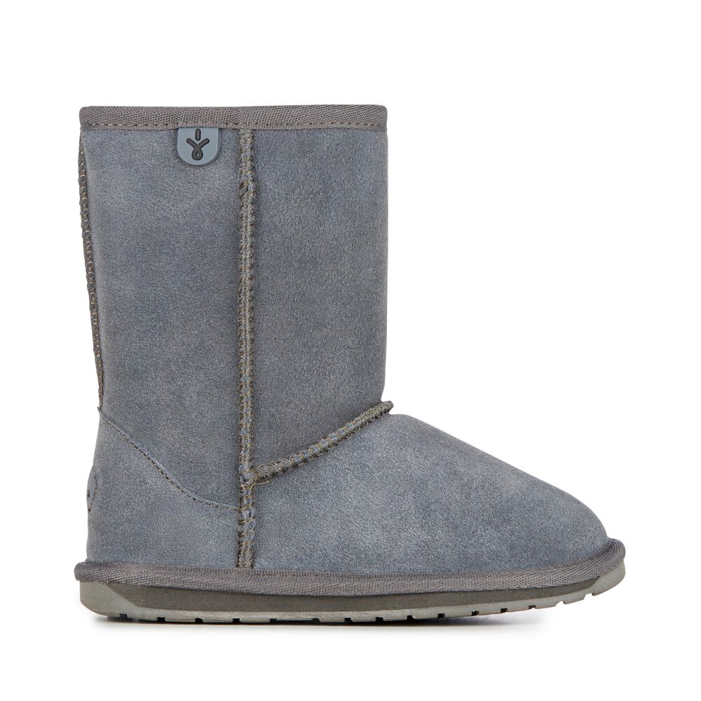 Bottes Emu Wallaby Lo Enfant Grise Foncé | 23058-VPFU