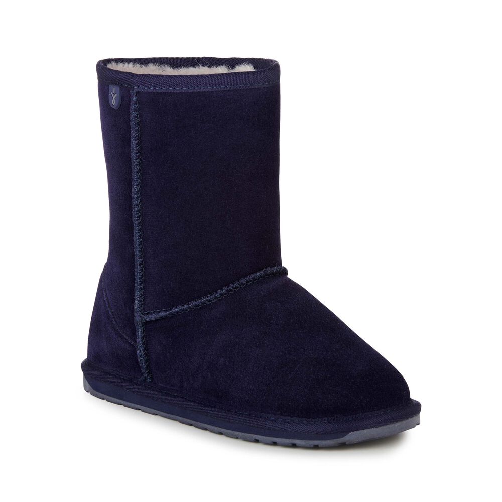 Bottes Emu Wallaby Lo Teens Enfant Bleu Marine | 53461-JVPI