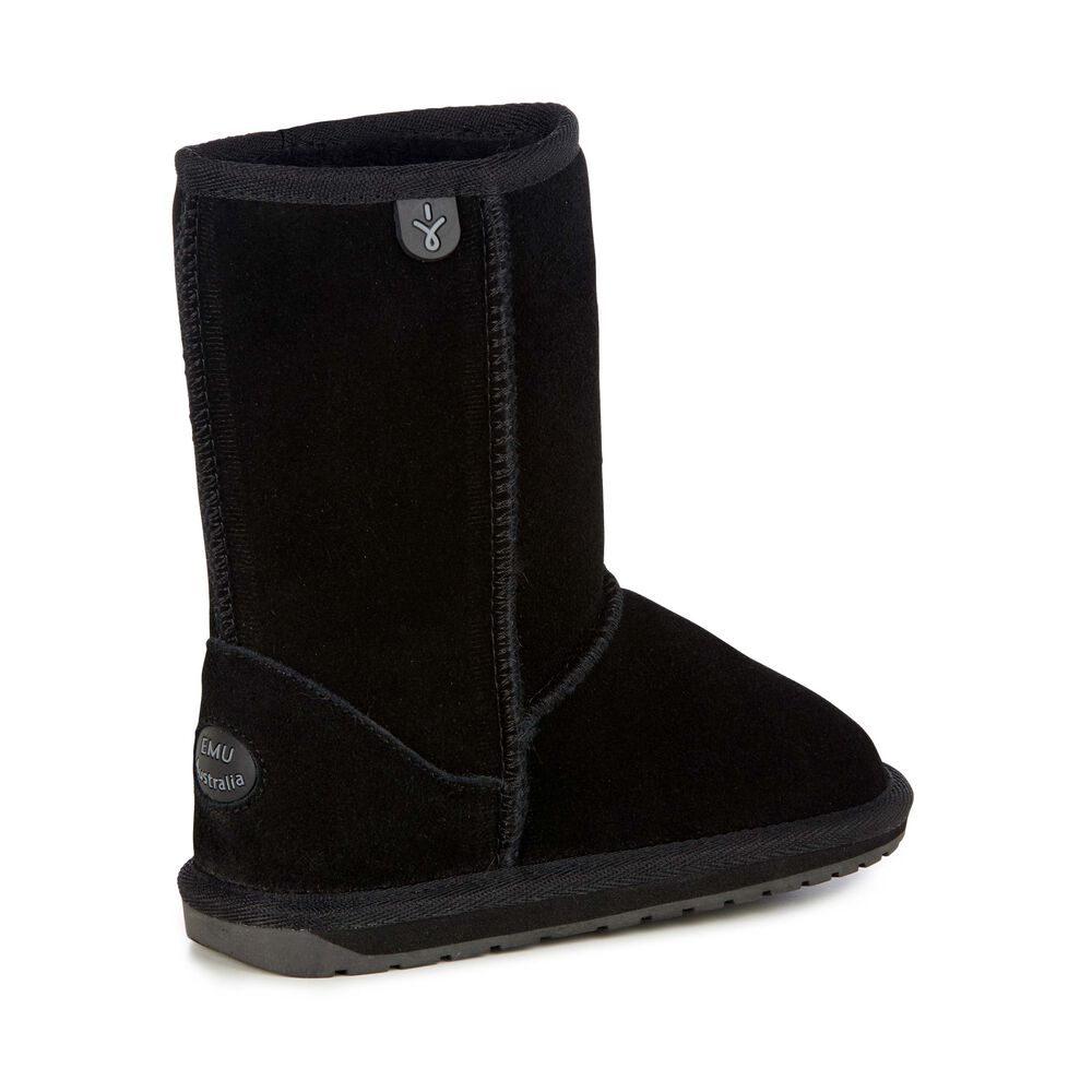 Bottes Emu Wallaby Lo Teens Enfant Noir | 01839-PYOI