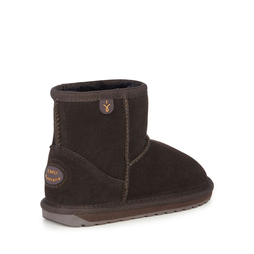 Bottes Emu Wallaby Mini Enfant Chocolat | 46289-LOMI