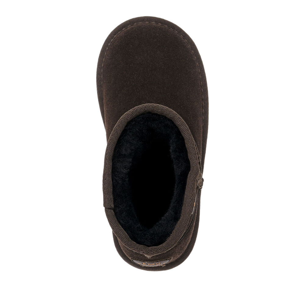 Bottes Emu Wallaby Mini Enfant Chocolat | 46289-LOMI