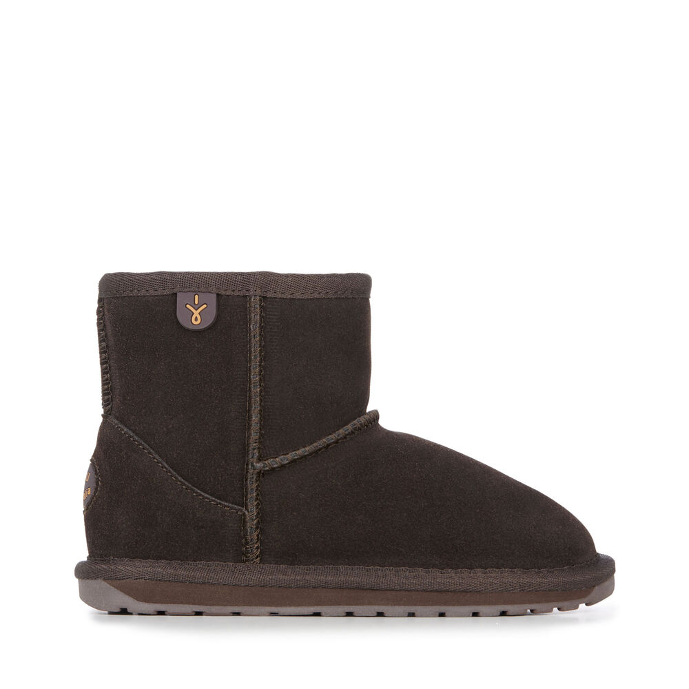 Bottes Emu Wallaby Mini Enfant Chocolat | 46289-LOMI