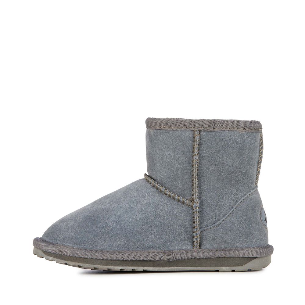 Bottes Emu Wallaby Mini Enfant Grise Foncé | 09327-JZOK